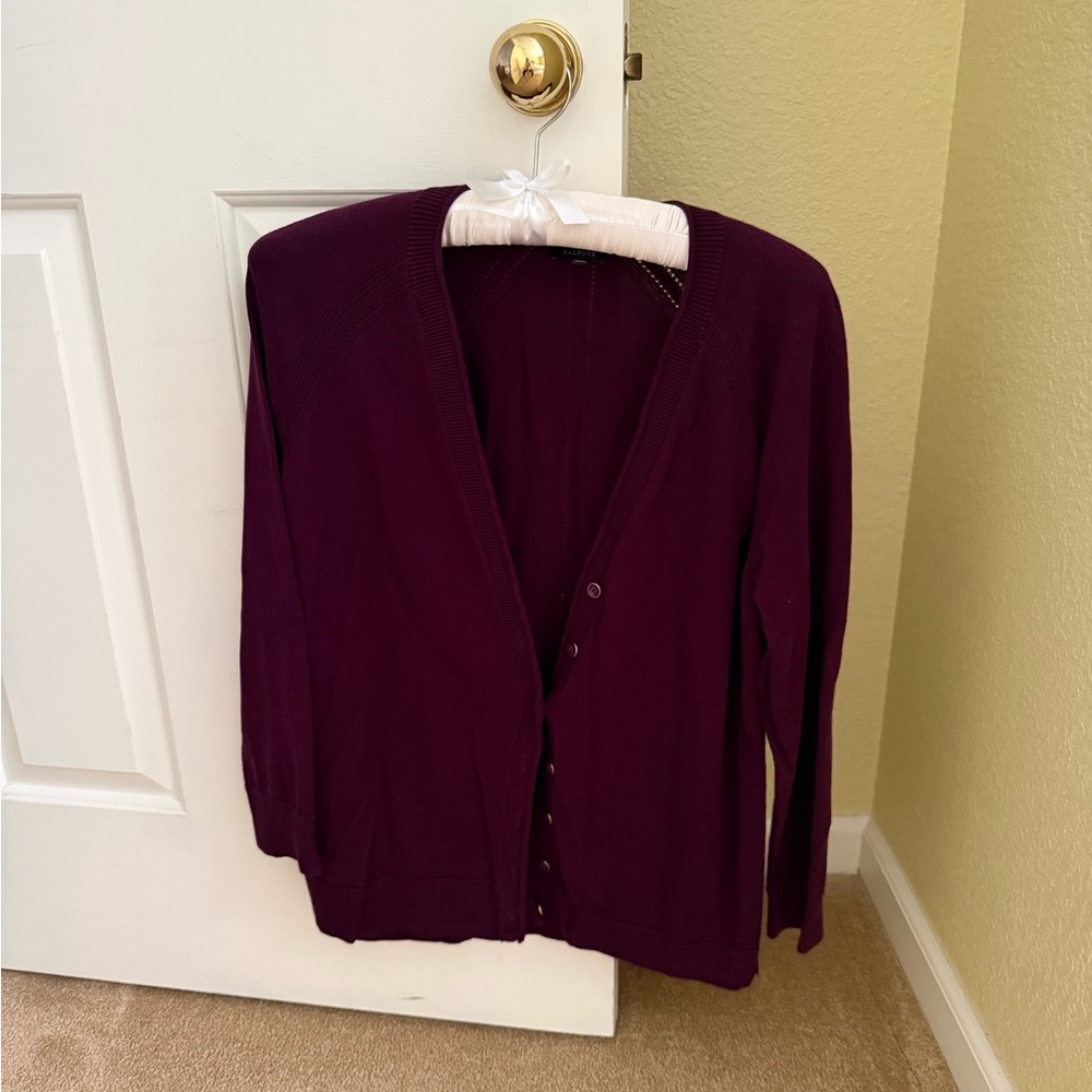 Talbot’s Plum Cardigan Sweater